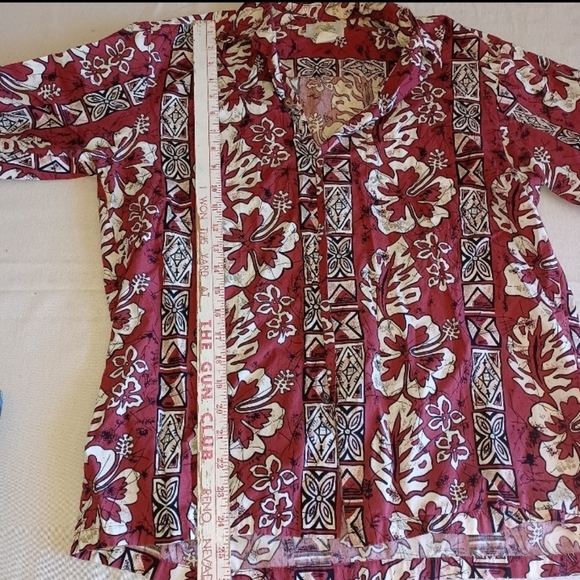 2 Vintage Men's Hawaiian Shirts Made in Hawaii Blue & Red men's M - Picture 5 of 12